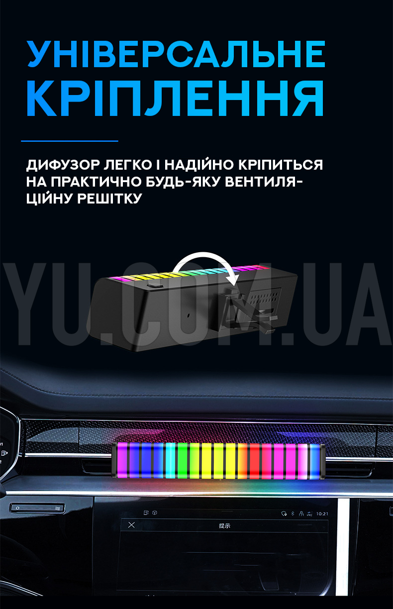 Музыкальный автомобильный RGB-диффузор в виде ритма музыки F1 Car Air Freshener